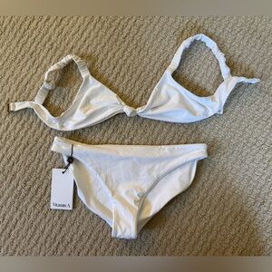 Vitamin A White Kids Bikini Set NWT